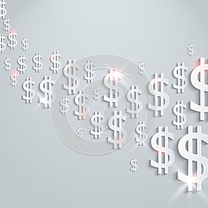 Vector dollar signs background