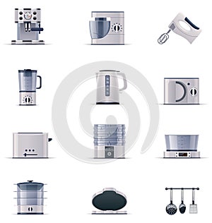 Vector domestic appliances set. Part 2