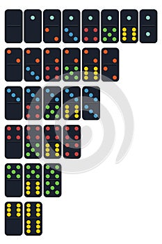 Vector of Domino set in trend colour