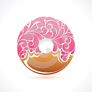 Vector donut icon logo
