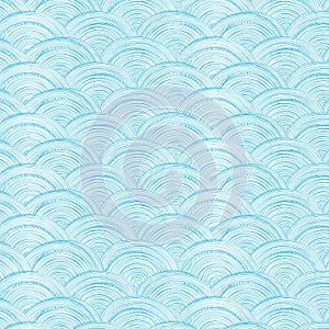 Vector doodle circle water texture vertical seamless pattern background