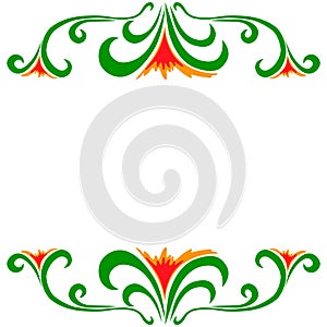 Vector doodle flowers frame