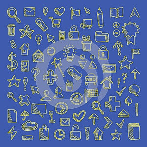 Vector Doodle Icons Set