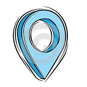 Vector Doodle of Map Icon. EPS 10 format.