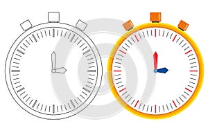 Vector doodle object for stop watch