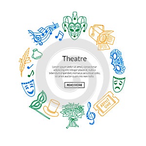 Vector doodle theatre elements