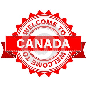 Vector Doodle of WELCOME TO COUNTRY CANADA . EPS8 . photo
