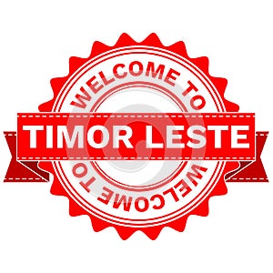 Vector Doodle of WELCOME TO COUNTRY TIMOR LESTE . EPS8 . photo