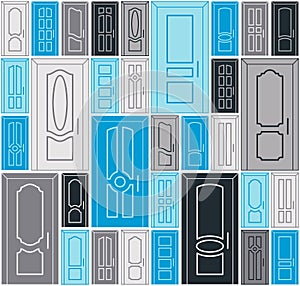 Vector doors pattern.