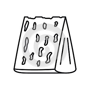 Vector Dorblu cheese in line style photo