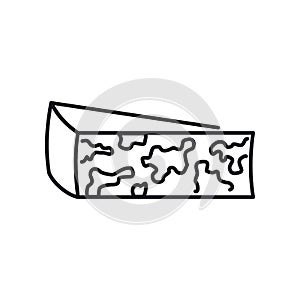 Vector dorbyu cheese in line style isolated