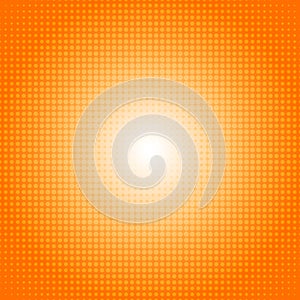 Vector dot gradient orange halftone pattern abstract background concept