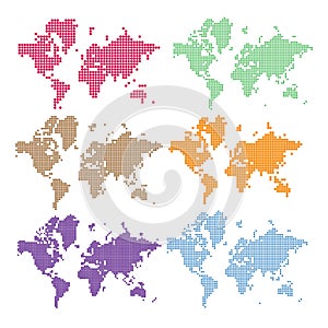 Vector Dotted World Map
