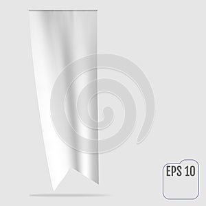 Vector dovetail flag mockup. White flag