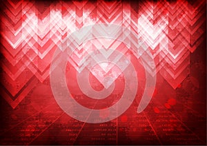 Vector : Down stockboard with virus on red background