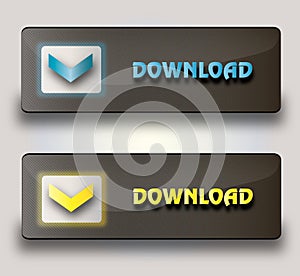 Vector download buttons