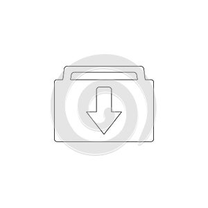 Vector Download Folder. flat vector icon