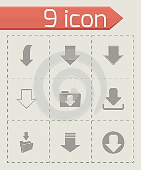 Vector download icons set