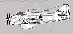 Lakomec. 3. vektor kreslenie z čoskoro upozornenie lietadlo 