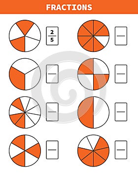 Vector Drawing Of Fractions Worksheet