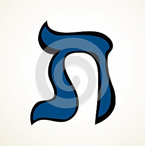 Vector drawing. Hebrew letter icon