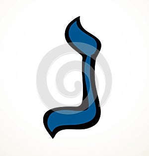 Vector drawing. Hebrew letter icon