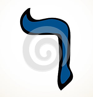 Vector drawing. Hebrew letter icon