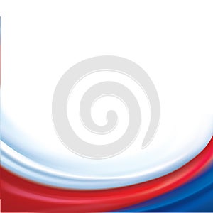 Vector drawing light wavy pattern of Russian flag