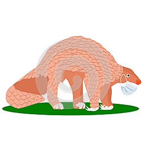 Vector drawing of pangolin