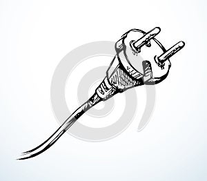 Vector drawing. Plug for electrical outlet