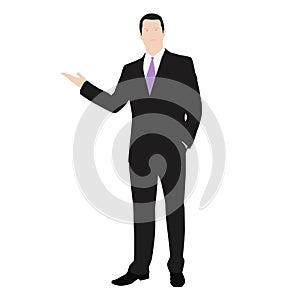 Vector drawing of a successful man dressed in a suit