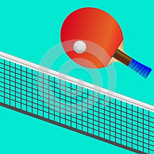 Vector drawing of table tennis