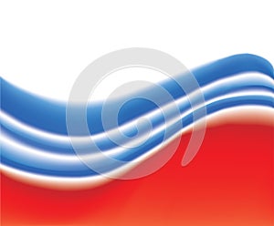 Vector drawing wavy pattern of russian flag