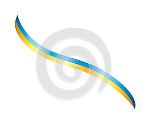 Vector drawing wavy Ukrainian flag pattern