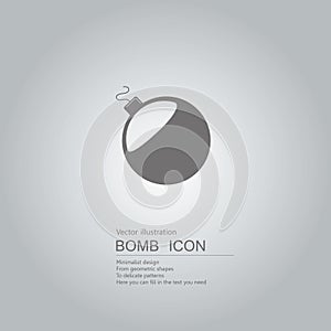 Vector drawn bomb icon.