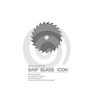 Vector drawn saw blade.