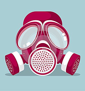 Vector drawning gas mask