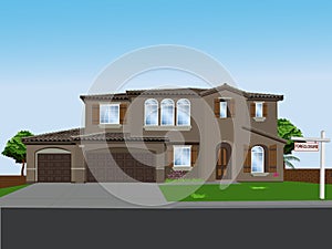 Vector Dream Home and Foreclosure