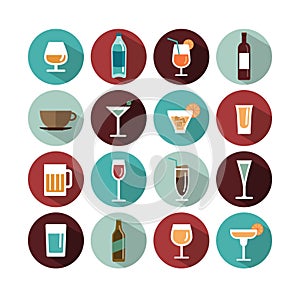 Vector drinks icons