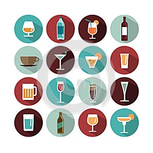 Vector drinks icons photo