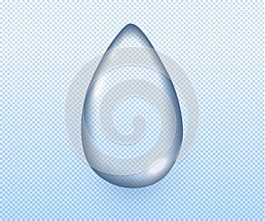 Vector drop water 3d realistic style