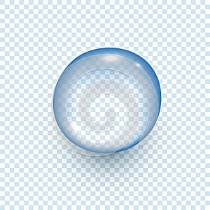 Vector drop water circle shape 3d realistic
