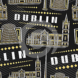 Vector Dublin Seamless Pattern