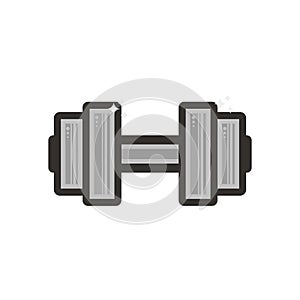 Vector dumbbell lineart icon.