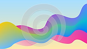 Vector Dynamic Colorful Vibrant Flow for Abstract Background