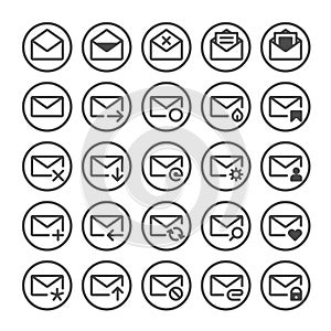 Vector e-mail icons.