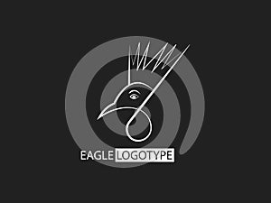 Vector Eagle Bird Head and Feather Logo Template - Eagle Icon