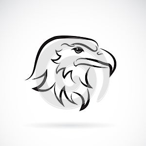 Vector of an eagle head design on white background. Bird. Wild Animals. Easy editable layered vector illustration