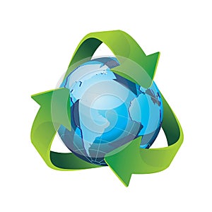 Vector earth recycle sign