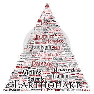 Vector earthquake activity triangle arrow